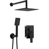 Deante Blur zestaw prysznicowy podtynkowy z deszczownicą czarny BXYZNQLM