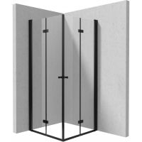 Deante Kerria Plus kabina prysznicowa 90x90 cm kwadratowa czarny mat/szkło przezroczyste KKNNX09X09