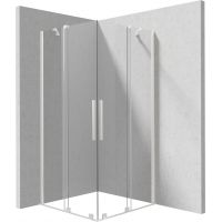 Deante Kerria Plus kabina prysznicowa 90x90 cm kwadratowa biały mat/szkło przezroczyste KPNAP09P09