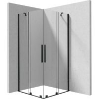Deante Kerria Plus kabina prysznicowa 90x90 cm kwadratowa czarny mat/szkło przezroczyste KPNNP09P09