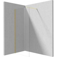 Deante Prizma ścianka prysznicowa walk-in 80 cm złoty połysk/szkło przezroczyste KTJ_Z38P