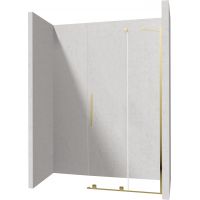 Deante Prizma ścianka prysznicowa walk-in 90 cm złoty połysk/szkło przezroczyste KTJ_Z39R