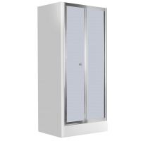 Deante Flex drzwi prysznicowe 80 cm wnękowe chrom/szkło szronione KTL622D