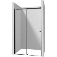 Deante Kerria Plus drzwi prysznicowe 120 cm wnękowe czarny mat/szkło przezroczyste KTSPN12P