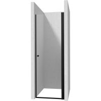 Deante Kerria Plus drzwi prysznicowe 60 cm uchylne czarny mat/szkło przezroczyste KTSWN46P