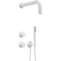 Deante zestaw prysznicowy podtynkowy z deszczownicą biały NQS_A9XK