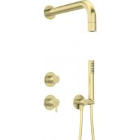 Deante Silia zestaw prysznicowy podtynkowy złoty szczotkowany NQSR9XK