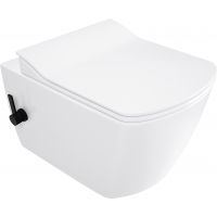 Deante Blur miska WC wisząca bez kołnierza biały-czarny połysk CDZ6WNW