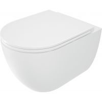 Deante Round miska WC z deską wolnoopadającą wisząca bez kołnierza biały połysk CGRD6ZPW