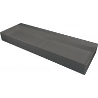 Deante Blur umywalka 100x40 cm prostokątna nablatowa antracyt CQB_TU1S
