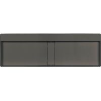 Deante Blur umywalka 120x40 cm prostokątna nablatowa antracyt CQB_TU2S