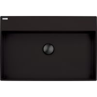 Deante Correo umywalka 60x40 cm prostokątna nablatowa czarna CQR_NU6S
