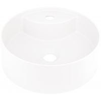 Deante Silia umywalka 36x36 cm okrągła nablatowa biała CQS_AU4B