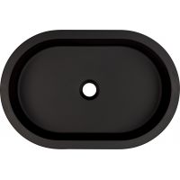 Deante Silia umywalka 58,8x39 cm owalna podblatowa czarna CQS_NU6U