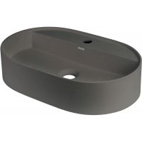 Deante Silia umywalka 55x35 cm owalna nablatowa antracyt CQS_TU6B