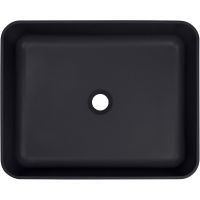 Deante Temisto umywalka 50x40 cm prostokątna nablatowa czarna CQT_NU5S