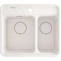 Deante Momi zlewozmywak granitowy 60x52 cm biały ZKM_A503