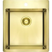 Deante Olfato zlewozmywak stalowy 50.5x45 cm złoty szczotkowany ZPOR10A