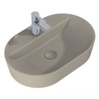 Elita Babette umywalka 62x41,2 cm owalna nablatowa fume matt RE040620017020
