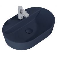 Elita Babette umywalka 62x41,2 cm owalna nablatowa navy blue matt RE040620017030