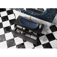 Elita Babette umywalka 81,5x41,5 cm owalna nablatowa navy blue matt RE040820017030