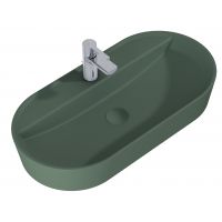 Elita Babette umywalka 81,5x41,5 cm owalna nablatowa forest green matt RE040820017010