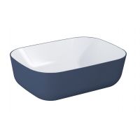 Elita Reni umywalka 45,5x32,5 cm prostokątna nablatowa navy blue mat RE040460896170