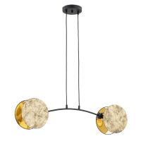 Emibig Motif lampa wisząca 2x10 W czarna-złota 1326/2