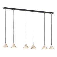 Emibig Elit lampa wisząca 6x12W złoty/czarny 1329/6