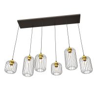 Emibig Vander lampa wisząca 6x15 W czarna-złota 13646