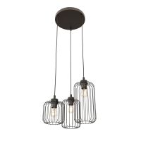 Emibig Vander lampa wisząca 3x15 W czarna 1365/3PREM
