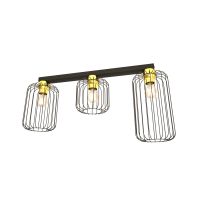 Emibig Barn plafon 3x15 W czarny-złoty 1366/3