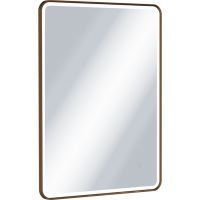 Excellent Corido lustro 60x80 cm prostokątne z oświetleniem z matą grzewczą z ramą miedź szczotkowana DOEX.CO080.060.CB