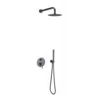 Excellent Pi zestaw prysznicowy podtynkowy z deszczownicą grafit szczotkowany AREX.SET.1247AB