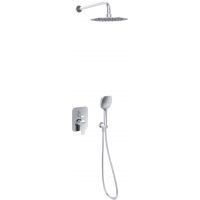 Excellent Clever 2.0 zestaw wannowo-prysznicowy podtynkowy z deszczownicą chrom AREX.SET.4147CR