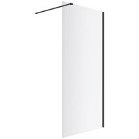 Excellent Vidoq ścianka prysznicowa walk-in 100 cm czarny mat/szkło przezroczyste KAEX.1506.1000.LP.BL