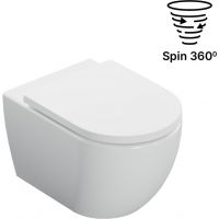 Excellent Stellar miska WC z deską wolnoopadającą wisząca bez kołnierza ze spłukiwaniem wirowym biały połysk CEEX.6623.535.WH