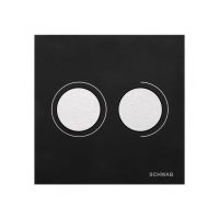 Schwab Itea Duo przycisk spłukujący do WC pneumatyczny aluminium czarny 4060419738