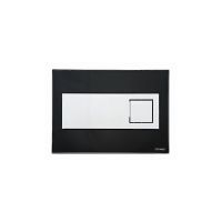 Schwab Caro przycisk spłukujący do WC szkło czarne/metal 4810