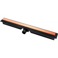 FDesign Kleome odpływ liniowy 70 cm z rusztem czarny/różowe złoto FD74037025