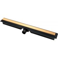 FDesign Kleome odpływ liniowy 70 cm z rusztem czarny/złoty FD74037055