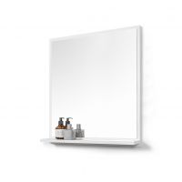 Domtech Basic lustro łazienkowe 70x60 cm z półką biały LU_60X70_B_1P