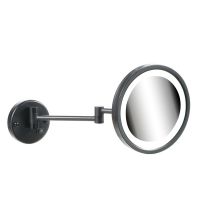 Geesa Mirror lusterko kosmetyczne 21,5 cm okrągłe z oświetleniem LED do golenia i makijażu czarne 911093-06