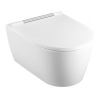 Geberit One miska WC wisząca Turbo Flush z deską sedesową biały mat/chrom 500.202.JT.1