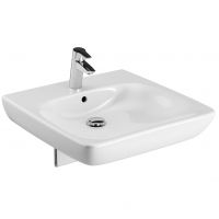 Geberit Selnova Compact umywalka 55x55 cm kwadratowa ścienna dla niepełnosprawnych biała 501.461.00.7