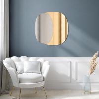 Guarda Gusto no. 1 Gold lustro 50x45 cm złoty/srebrny TOS-GUS1-GOLD-50x45