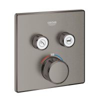 Grohe Grohtherm SmartControl bateria wannowo-prysznicowa podtynkowa z termostatem Brushed Hard Graphite 29124AL0
