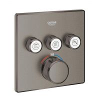 Grohe Grohtherm SmartControl bateria wannowo-prysznicowa podtynkowa termostatyczna brushed hard graphite 29126AL0