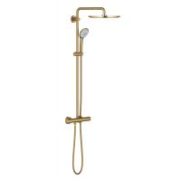 Grohe Euphoria zestaw prysznicowy ścienny termostatyczny z deszczownicą Brushed Cool Sunrise 26075GN0