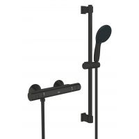 Grohe Precision Start zestaw prysznicowy ścienny termostatyczny czarny 345972431